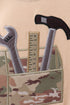 Khaki Toolbox Applique Bubble