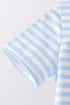 Blue Fire Engine Stripe Embroidered Set