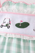 Green Golf Embroidered Bubble