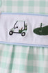 Green Golf Embroidered Romper