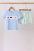 Green Golf Embroidered Gingham Set