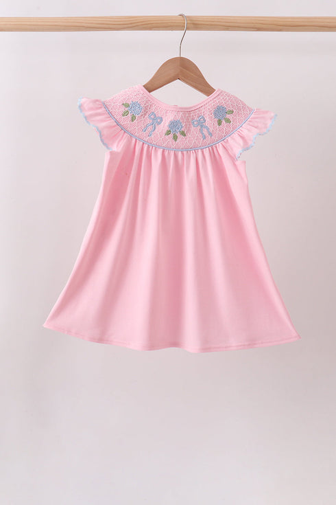 pink-hydrangea-bow-smocked-dress-abby-evie-sophias-styleDress-1