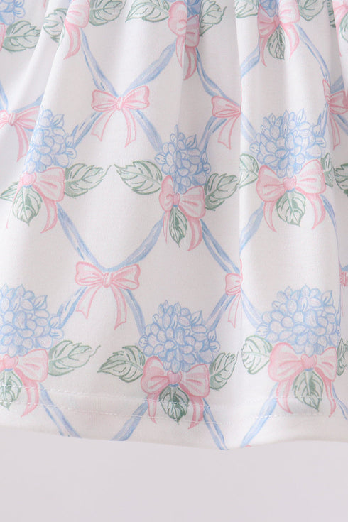 Blue Floral Bloomer Set