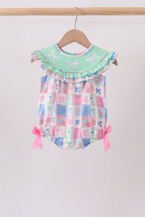 green-bow-embroidered-checkered-bubble-abby-evie-sophias-stylebaby-1