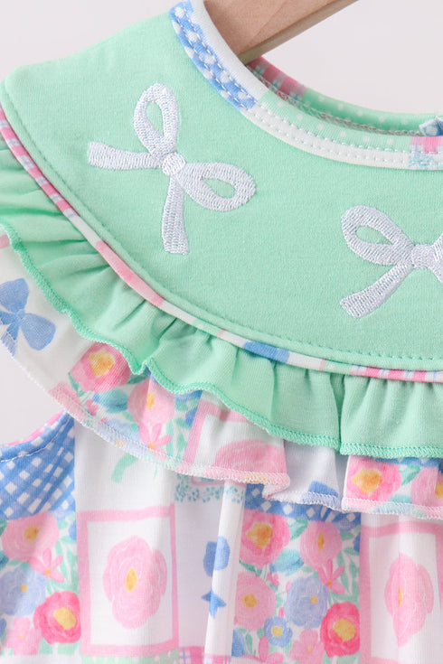 green-bow-embroidered-checkered-bubble-abby-evie-sophias-style-2
