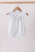 Blue Floral Embroidered Bubble