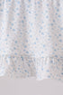 Blue Floral Smocked Ruffle Bloomer Set