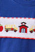 Navy School Bus Smocked Gingham Shorts Set