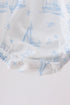 Blue Sailboat Smocked Ruffle Bubble