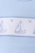 Blue Sailboat Embroidered Skorts Set