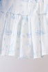 Blue Sailboat Embroidered Skorts Set