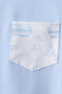 Blue Sailboat Shorts Set