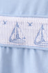 Blue Sailboat Smocked Scalloped Bloomer Set