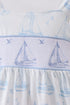 Blue Sailboat Smocked Ruffle Dress
