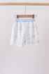 Blue Sailboat Embroidered Swim Trunks
