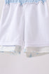 Blue Sailboat Embroidered Swim Trunks
