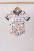 Blue Sailboat Smocked Bubble