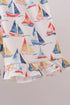 Blue Sailboat Smocked Ruffle Shorts Set