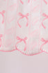 Pink Bow Print Ruffle Shorts Set