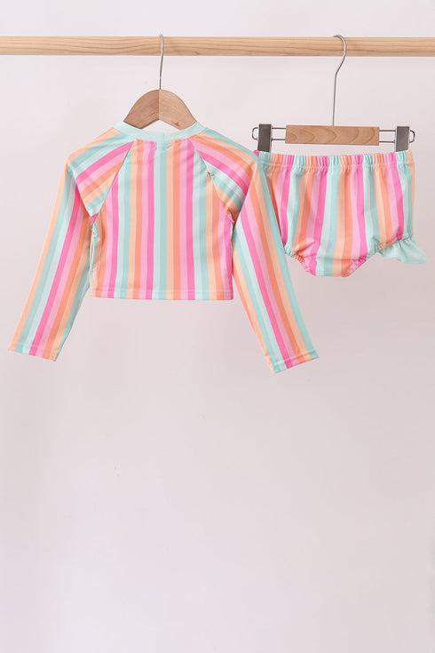 Rainbow Stripe UPF Rashguard Set