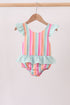 Rainbow Stripe UPF Swim One-Piece