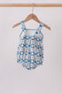 Blue Crab Embroidered Checkered Bubble