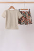 Camo Wildlife Embroidered Shorts Set