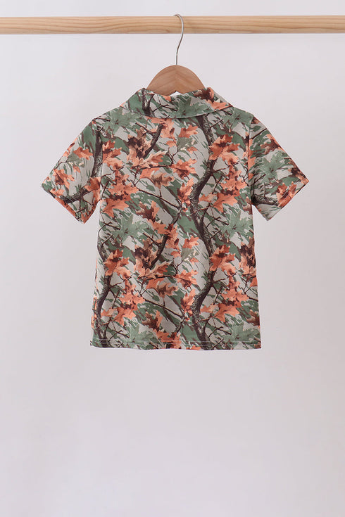 Camo Wildlife Embroidered Dad&me Button Down Shirt