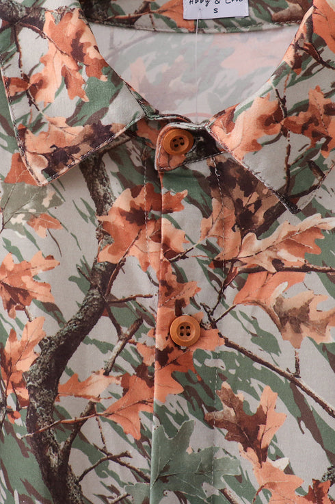 Camo Wildlife Embroidered Dad&me Button Down Shirt