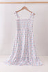 Blue Floral Smocked Mom Dress