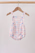 Pink Gingham Bow Print Lace Bubble