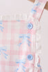 Pink Gingham Bow Print Lace Bubble