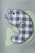 Green Fish Applique Shorts Set