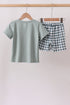 Green Fish Applique Shorts Set