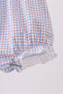Blue Apple Smocked Plaid Bubble