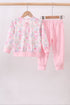 Pink floral jogger set