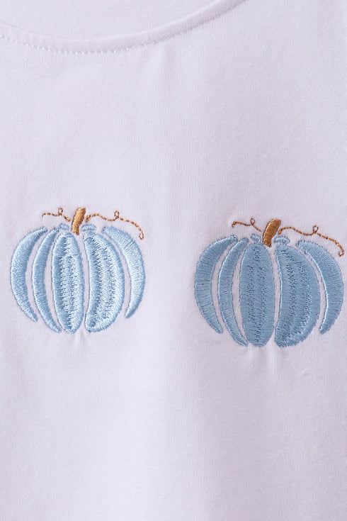 Blue Pumpkin Embroidered Gingham Shorts Set