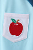Teal Apple Embroidered Top