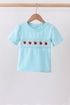 Blue Apple Smocked Top