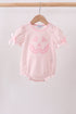 Pink Jack-O-Lantern Applique Bow Bubble