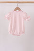 Pink Jack-O-Lantern Applique Bow Bubble