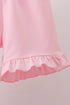 Pink Jack-O-Lantern Applique Ruffle Shorts Set