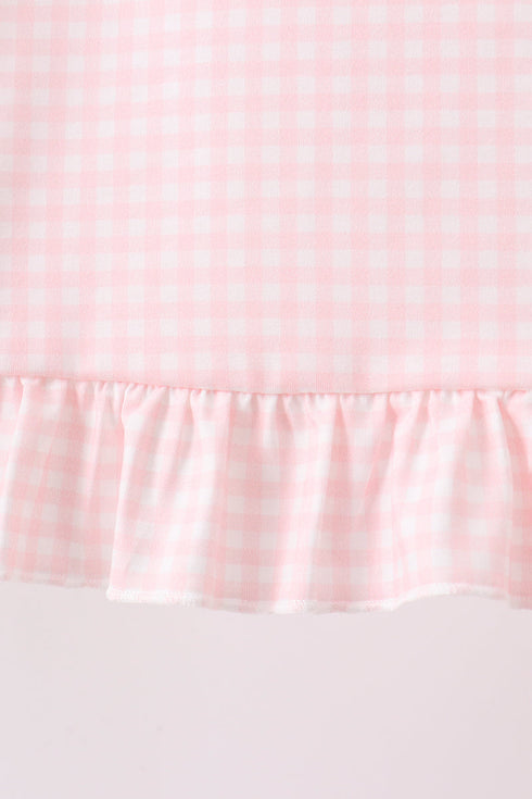 Pink Jack-O-Lantern Applique Ruffle Shorts Set