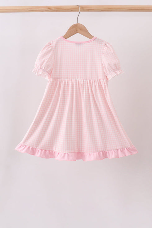 Pink Jack-O-Lantern Applique Dress