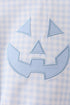 Blue Jack-O-Lantern Applique Bubble