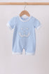 Blue Jack-O-Lantern Applique Romper