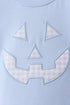 Blue Jack-O-Lantern Applique Shorts Set