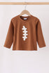 brown-football-french-knot-top-sophias-styleTop-1