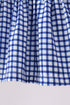 Navy Apple Embroidered Gingham Bloomer Set