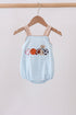 Blue Puppy Ball Embroidered Stripe Bubble